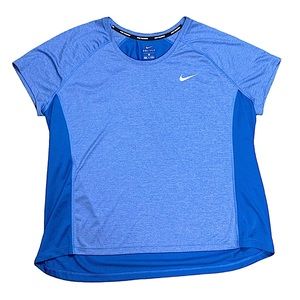 NIKE: Dri-Fit Running Active Mesh Crew Neck Blue Womens Size 2X
